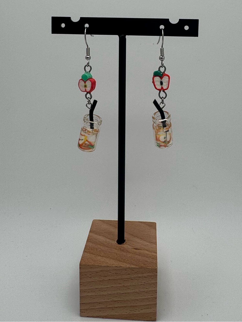Red Apple Drop Earrings